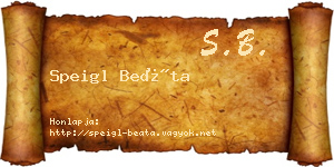 Speigl Beáta névjegykártya